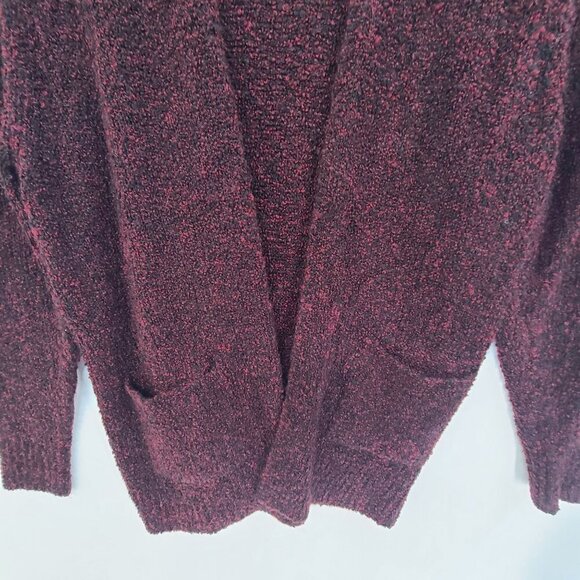 BP NWT Oversized Knit Cardigan Sweater Burgandy Size M Academia Cozy Core - Picture 2 of 8